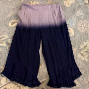 Umgee linen cropped Wide-Leg Pants